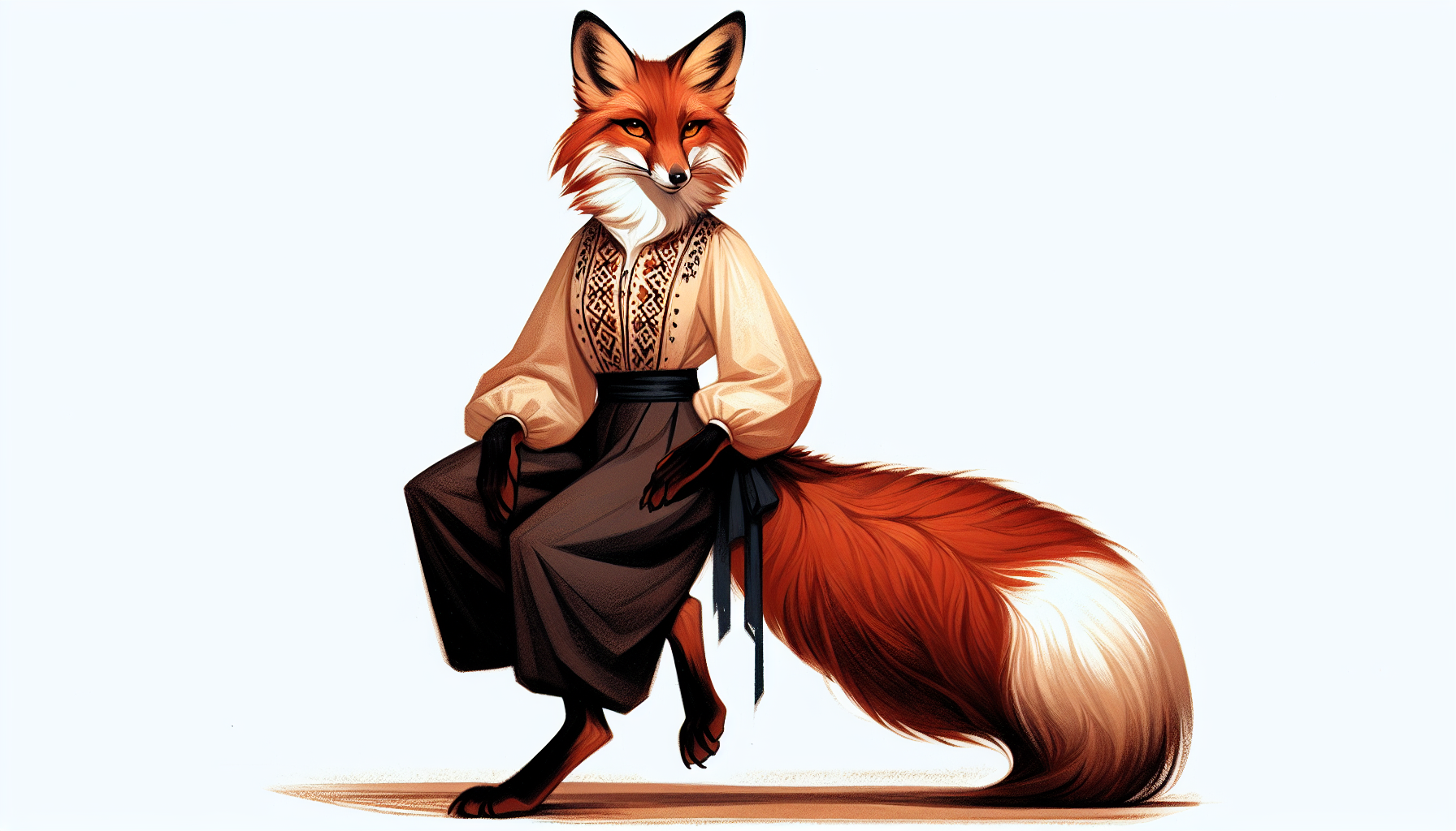 Foxyana on the Dnipro embankment in Kyiv at dusk